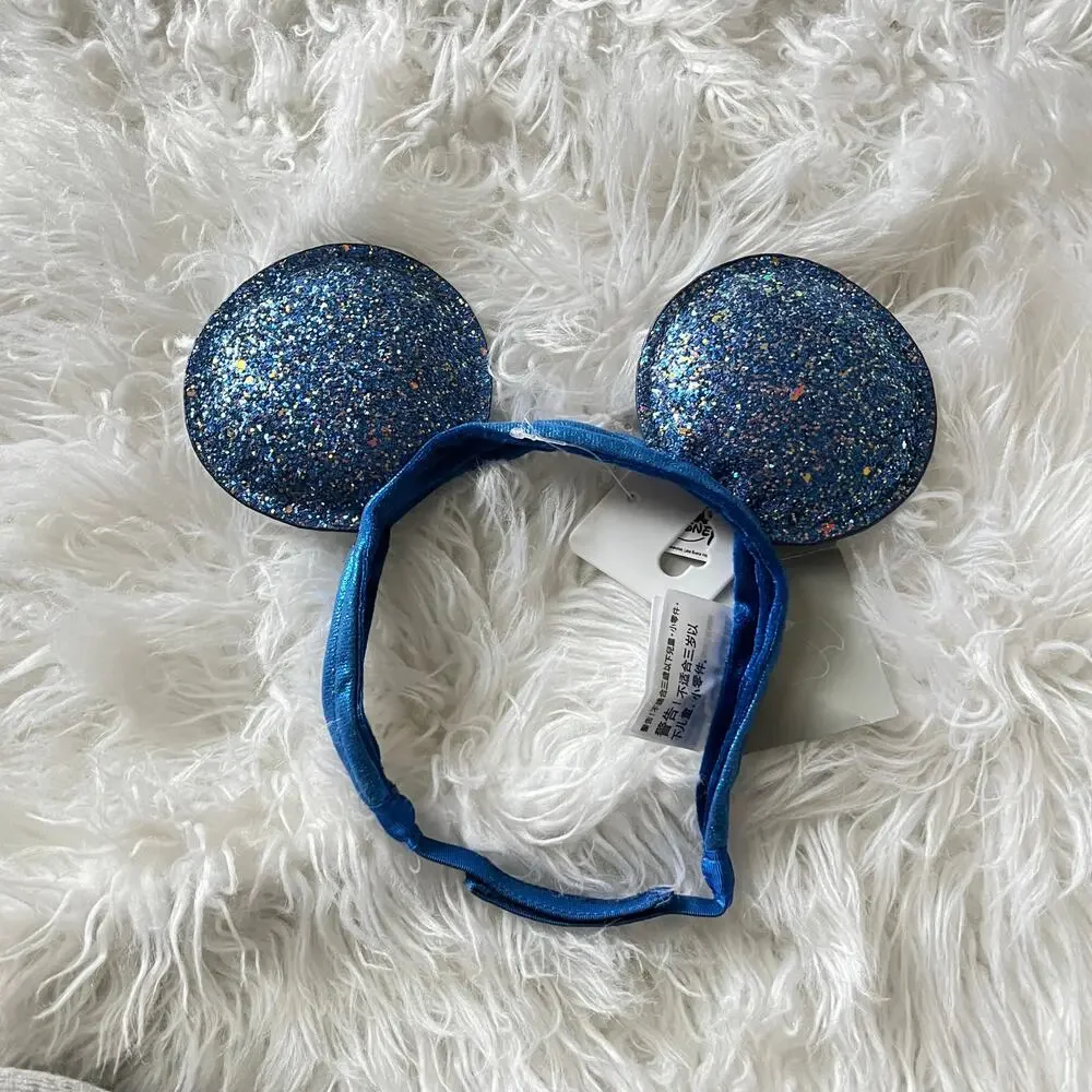 NEW Disney Mickey Mouse Ears - Royal blue glitter headband